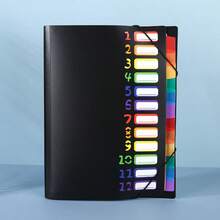 A4 Rainbow File Organizer, Large Capacity Korean Style Office Supplies | Suitable For Schools, Universities, Workplaces, Homes And Offices Colorful File Storage | Back To School Season, Office Stationery And Storage Solutions For Students, Teachers And Professionals - Multicolor - View 10