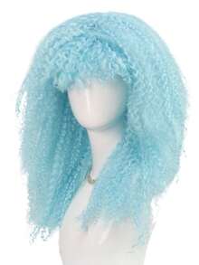 Multi Shades Long Kinky Curly Wig Solid Ombre Neon Tones Synthetic Fiber For Rave Club Carnival Punk Disco Festival Cosplay - View 14