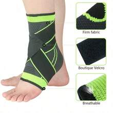 Adjustable Ankle Brace With Compression Sleeve, Strong & Comfortable Ankle Stabilizer With Breathable Design And Buckle - Multicolor - View 4