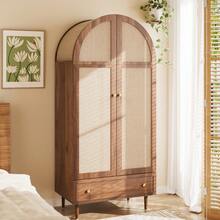 Hall Tree Coat Rack - Brown Wood Finish For Entryway And Hallway - 棕色 - 查看 1