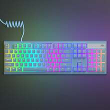 MageGee 130 Teclas Pudding, Juego de Teclas PBT Personalizable, Altura OEM, Compatible con Teclados 100%, 75%, 65%, 60%: Pudding Azul - Azul - Ver 6