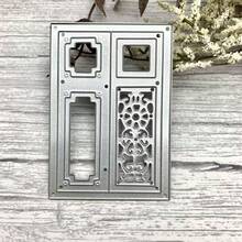 Cetakan Pemotong Logam Berbentuk Pintu, Templat Embossing Kartu Buatan Tangan DIY, Cetakan Kertas Dekorasi Foto, Pembuatan Kartu Scrapbooking - putih keperakan - View 1