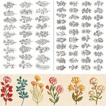 Cute Animal And Floral Embroidery Sticker Set For Beginners, DIY Self-Adhesive Water-Soluble Fabric Paper, Self-Adhesive Non-Woven Fabric Pre-Printed Pattern Water-Soluble Stabilizer - Black and White - View 16