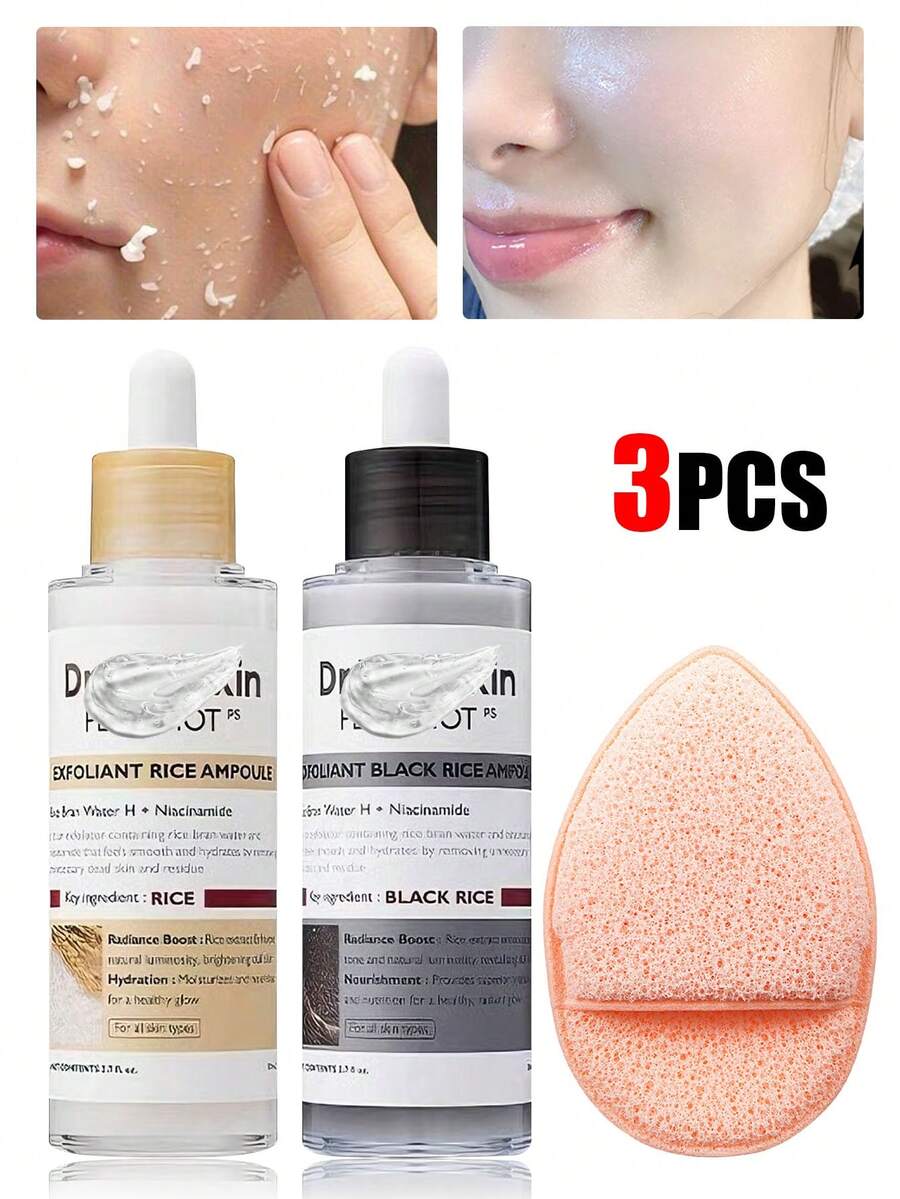 [1Dr.Melaxin Official] Peel Shot 煥采米精華雙組套組 - 亮白、去角質與保濕精華 - 適合所有膚質