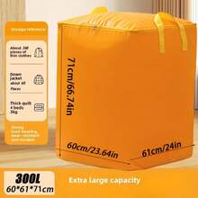 240L Large Capacity Multi-Functional Foldable Storage Bag Moving Bag. Water-Resistant Sealed Moving Storage Bag, Suitable For Moving And Clothing Storage. Equipped With Reinforced Handles, Foldable Portable Design, Applicable For Dorm, Home, Office And Travel Use. - View 3