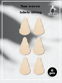 10pcs Disposable Gourd-Shaped Non-Woven Fabric Nipple Covers, Self-Adhesive Invisible Skin-Friendly Anti-Protrusion Strapless Pads - Multicolor - View 11
