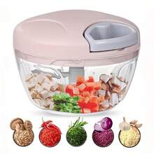 1 pieza Cortador de verduras, Triturador de ajo multifuncional, Molinillo de ajo, Triturador de ajo, Cortador de verduras, Triturador de frutas creativo, Triturador de ajo manual, Suministros de cocina, Utensilios de cocina - Multicolor - Ver 1