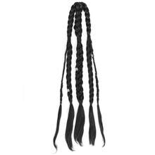 24 Inch Viking Men's Hair Extensions, Handmade Braided Clip-In Ponytail Hair Piece, Suitable For Viking Costume And Renaissance Warrior Accessories, Halloween - Multicolor - View 6