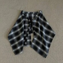 美式復古格紋女款裙罩，一體式疊穿遮臀裙 - 彩色 - 查看 3