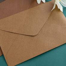 Multi-Color Linen Weave Envelope Set, Matte Paper Kit With Yellow Letter Paper, Kraft Cards & Wax Seal Stamp, Vintage Bundle For Wedding Invites, Handwritten Letters, Thank You Notes & DIY - A Set Of Blue Envelopes - View 5