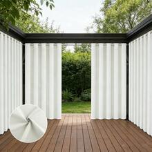 Outdoor Curtains, Suitable For Patios, Porches, Gazebos, UV-Resistant And Fade-Resistant, Offering Both Sun Protection And Privacy Decoration; Sold In Pairs - B - View 2