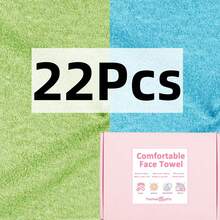 6/12/22 Pack Basic Multi-Color Version Hand Towels For Bathroom, Soft Absorbent Towel Set For Face Spa, Gym & Kitchen, Exquisite Boxed Design, Suitable For Gift-Giving And Daily Use - Blue + Green - View 8