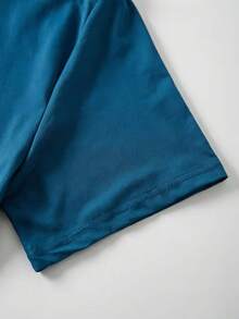 100% Polyester Women's V-Neck T-Shirt Casual Basic Short Sleeve Summer TopsBe A Decent Human Shirt, V-Neck Shirt, Soft Everyday Style, Basic Decency. - Blue - View 3