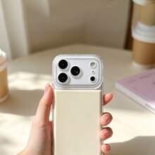 Pure Acrylic Phone Case With Precision Holes, Cute Shockproof Camera Lens Protector, Soft Ultra-Thin Protective Cover, Compatible With IPhone 17 16 15 14 13 Pro Max 12 Pro Max 11, Suitable For Various Holiday Gifts - Beige - View 2