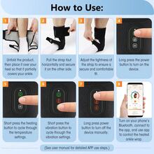 Hailicare Alat Pijat Pergelangan Kaki dan Kaki yang Dikendalikan Aplikasi, 3 Tingkat Panas & 3 Tingkat Getaran, Baterai Isi Ulang 3000mAh, Pengatur Waktu Pintar, Hadiah untuk Relaksasi - Hitam - View 10