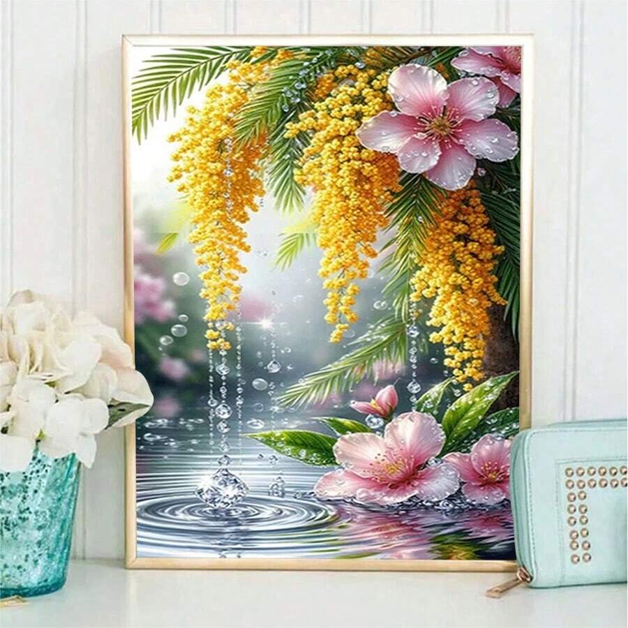 Kit de Pintura de Diamantes - Paisaje Natural, Granja de Animales, Tema de Pintura Famosa Creativa Imagen DIY 5D de Taladro Completo, Adecuado para Decoración del Hogar y Decoración de Pared, Opción Perfecta para Fiestas de Vacaciones y Diversas Ocasiones Festivas - Conjuntos - Ver 1