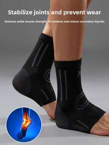 1pc Unisex Compression Breathable Sports Ankle Support Basketball Badminton Running Training Anti-Sprain Joint Fixation Protective Gear - Multicolor - View 5