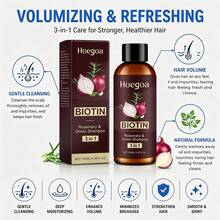 Hoegoa 2-Pack Biotin Rosemary Onion Extract Shampoo, Minimizes Hair Breakage, Boosts Natural Volume, Smooths Dry & Frizzy Strands, For All Hair Types, 100ml Each - 2PCS - View 6