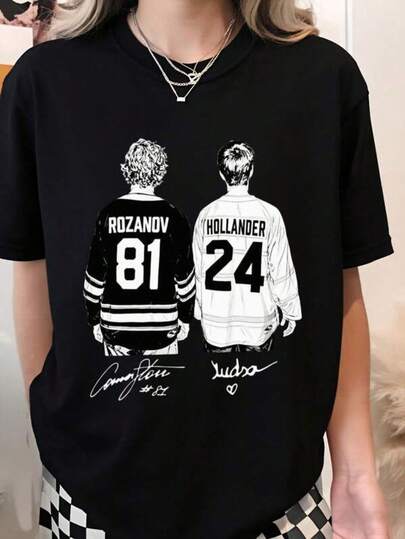 Neu! Hollanov-Shirt, inspiriert von der beheizten Rivalry-Kollektion ®   Shirt,  Connor Storrie Shirt, Ilya Rozanov Shane Hollander Shirt - 100% Baumwolle 1 Stück 180g Festival-Oberteile Sommer-O
