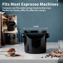 Sancagy Espresso Knock Box, Premium Coffee Knock Box With Removable Knock Bar, Non-Slip Base, 46 Inch Black - White - View 7
