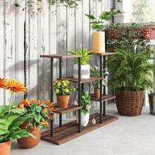 Four-Tier Wooden Shelf Plant Stand - T0001-01-2907 - View 5