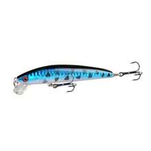 8pcs Floating Minnow Lures With Built-In Rattles, Short Lip, 9.5cm/8.5g Bionic White Striped Bait For Bass And Amur Carp, Outdoor Fishing Supplies - Multicolor - View 6