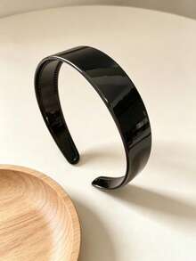 3件組復古豹紋寬版髮箍，帶齒防滑亮面，黑色與玳瑁色，通勤百搭髮飾髮圈 - 彩色 - 查看 5