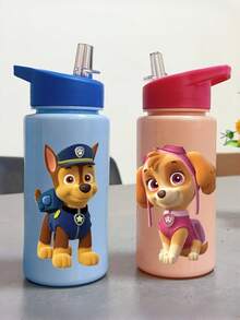 Paw Patrol 水壺，藍色、紫色、粉色與綠色，適合夏季與秋季。500ml/16oz 附吸管，大容量，便攜手持，適合戶外活動、通勤、生日禮物與萬聖節禮物（蓋子隨機）。 - 彩色 - 查看 4
