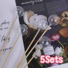 10/5 Sets DIY Candy Chocolate Bouquet Kit, Includes 10 Clear Hollow Balls And 10 Bamboo Sticks, Suitable For Wedding, Graduation, Mother's Day, Anniversary, Birthday, Back To School, Valentine's Day, Halloween Surprise Gift Packaging Craft Materials - Popular Items - View 13