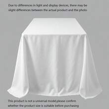 1pc White Tablecloth, Dining Table Cloth, Party Tablecloth, Solid Color Banquet Wedding Tablecloth, Living Room Tablecloth, Ceremonial Tablecloth, Celebration Tablecloth - White - View 4