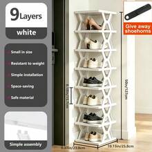 1pc Removable6/ 9 Tier Shoe Rack, Space Saving Folding Shoe Rack For Home And Dormitory, Hallway, Living Room - Separate Narrow Shoe Rack For Indoor Doorway Storage. Holds Keys, Small Photo Frames, Etc. - View 13