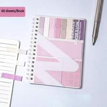 1pc Loose-Leaf Notebook Expansion Sticky Notes Multi-Combination, Multi-Functional Student Use Adhesive Set, This Notebook And Sticky Notes Combination Set Is Convenient To Use. Soft And Elegant Morandi Color, Notebook With Adhesive, Fashionable Design. - Multicolor - View 14