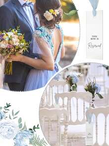 1/12pcs Ribbon Wedding Chair Reserved Cards - Decorative Seat Cards For Ceremony And Party Events, Ideal Party Supplies For Bridal Shower Seating Arrangement, Table Cards, Place Cards And Table Markers - Multiple Styles - View 6