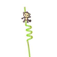 6pcs/Set Creative Multi-Color Transparent Animal Themed Straws, Reusable Jungle Animal Plastic Straws | Suitable For Lion, Fox, Zebra, Giraffe Wildlife Zoo Birthday Party Supplies, Forest Party Gift Decoration - View 10