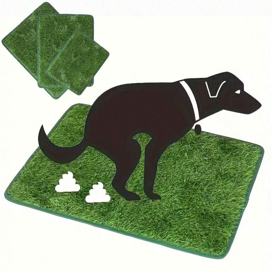 1pc Washable Dog Grass Pad - Reusable, Pet Training Artificial Turf With Non-Slip Backing. Easy To Clean Pee Pad, Suitable For Indoor/Outdoor. - Multiple Styles - View 1