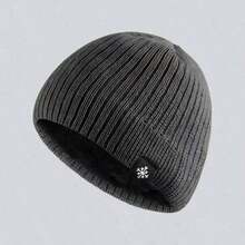 Snowflake Label Decor Knitted Knitted Hat Unisex Thick Warm Knitted Hat Lightweight Earflap Windproof Casual Hat Suitable For Cold Weather For Men And Women - Multicolor - View 7