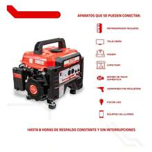 Generador Eléctrico Lite 1000W 3HP Gasolina 4 Tiempos Monofásico 120V - Negro - Ver 3