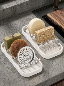Dual-Sided Flip Design: 3-Bar Storage On Front Side,2-Bar Storage On Back Side To Hold Multiple Soaps At Once.Easy To Disassemble And Clean.Perfect For Bathroom Sink,Shower Counter,Kitchen Sink To Store Facial Soap,Bath Soap And Dish Soap. - Multicolor - View 9
