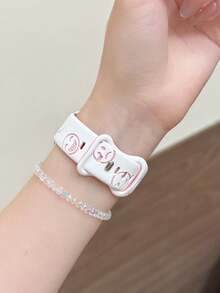1 Stück Jungen & Mädchen Uhrenarmband kompatibel mit AppleWatch Series SE/1/2/3/4/5/6/7/8/9/10/11 Ultra 40mm 41mm 42mm 44mm 45mm 49mm alle Größen, weich & bequem, einfach zu tragen modisches Smartwatch Ersatzarmband, modisches Smartwatch Zubehör, Schulanfang Saison - Verschiedenfarbig - Übersicht 11