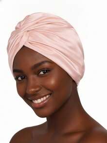 YPGVUO 1PC Satin Twist Turban Headwrap, Smooth Silky Solid Color Head Scarf, Soft Stretchy Turban Cap For Daily Wear, Hair Protection & Prayer Occasions - Multicolor - View 11