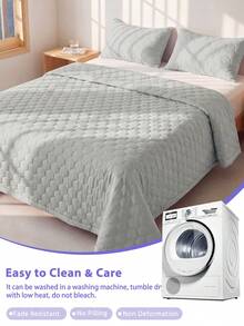 1 buah Selimut Pendingin AC, Warna Polos, Ringan, Bernapas dan Lembut, Sangat Lembut dan Nyaman, Cocok untuk Tempat Tidur Ukuran Double/Full/Queen/King, Dekorasi Rumah dan Asrama, Bantal dan Sarung Bantal Tidak Termasuk, Dapat Dicuci dengan Mesin - Light Grey - View 8