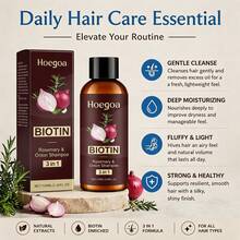 Hoegoa 2-Pack Biotin Rosemary Onion Extract Shampoo, Minimizes Hair Breakage, Boosts Natural Volume, Smooths Dry & Frizzy Strands, For All Hair Types, 100ml Each - 2PCS - View 5