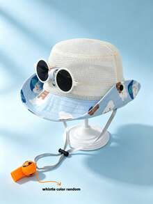 Personalized Custom Sun Hat, Adjustable Windproof Rope Bucket Hat, Breathable, Suitable For Beach, Outdoor And Travel, Customizable Embroidered Name/Letter - Multicolor - View 10