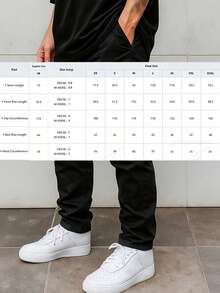 男士夏季輕量薄款休閒時尚百搭直筒長褲，戶外多口袋工裝褲，大尺碼寬鬆透氣 - 黑色 - 查看 3