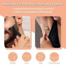 Reusable Women's/Men's Razor, Rose Gold Double Blade Safety Razor With 10 Blades, Suitable For Women And Girls, Handle With Safety Guard Razor Beauty Tool, Suitable For Personal Care, Men's And Women's Body Hair Removal, Suitable For All Skin Types. And Convenient, Vanity, Travel, Bedroom, Bathroom, Suitable For Women Beginners, Travel And Home Essential. - Safety Razor - View 6
