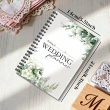 DANPERJI 1PC A5Wedding Planner Spiral Notebook, Our Dream Wedding Bridal Organizer Book With Checklist, Budget Tracker, Guest List & Menu Planner, Engagement Gift For Bride - B - View 2