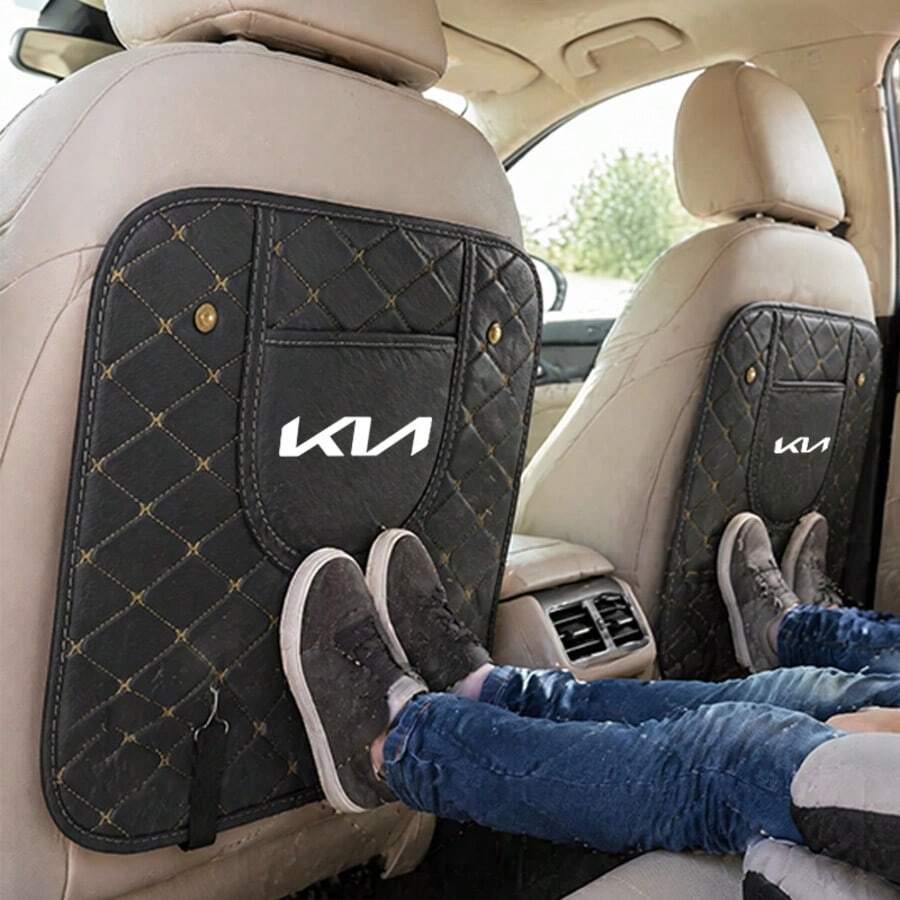 For Kia GT-Line Sportage Ceed Rio Picanto Sorento Soul Cerato Veng 1PC Car Seat Back Protector Pad Interior Auto Anti Kick Pads - A - View 1