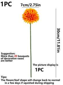 1/5/12pcs Artificial Chrysanthemum Balls,Hydrangeas,Wedding Decor,Home Vase,Living Room,Bedroom,Bedside Floral Arrangement,Birthday Party Decor,Valentine's Day Gifts,Thanksgiving,Harvest Festival,Autumn,Fall Decor,Fake Flowers,Christmas Decor - Multicolor - View 13