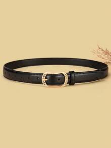 2/1pc New Simple Versatile Pin Buckle Belt For Women, Casual Waist Strap For Student Daily Commute & Jeans - Multicolor - View 6