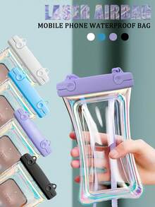 Universal Waterproof Phone Pouch Touchscreen Laser Waterproof Bag Waterproof Phone Case Travel Vacation Camping Essential Beach Necessity Vacation Accessory Summer Back To School Supplies Back To School Dry Wet Separation Bag Lanyard - Multicolor - View 4